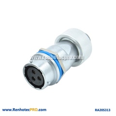 3 PIN AVIATION CONNECTOR RA20 MATAL HOSE DOCKING FEMALE RECEPTACLE