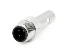 Marine connector Standard Parts M12  A code 4 Pin male connector 