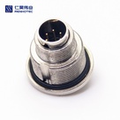 M9 Male Straight Solder Cable Front Mount Connector