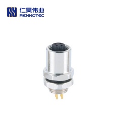 M5 Female Straight PCB Back Mount Connector