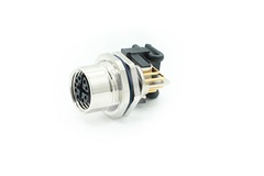 Solar connector M12 X code female bulkhead waterproof connector