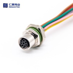 M8 Female Socket Back Mount Wire Harness