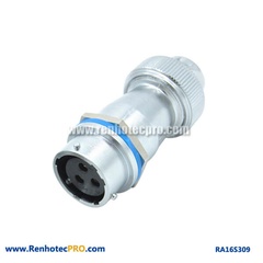 3 PIN AVIATION CONNECTOR RA16 SCREW TYPE CIRCULAR FEMALE RECEPTACLE