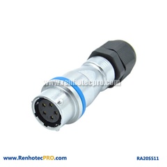 5 PIN AVIATION CONNECTOR RA20 CIRCULAR WEATERTIGHT PG DOCKING SOCKET FEMALE