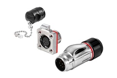 BD-20-9 pin metal power four-hole waterproof aviation plug connector