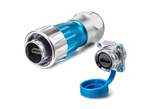 DH-24-HDMI pin four-hole waterproof aviation plug data connector with grille