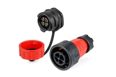YM-24-4 pin plastic circular single hole waterproof aviation plug connector