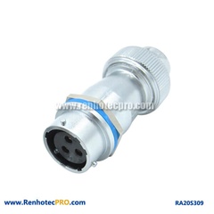 3 PIN AVIATION CONNECTOR CIRCULAR INDUSTRY RA20 SCREW LOCKING PLUG FEMALE