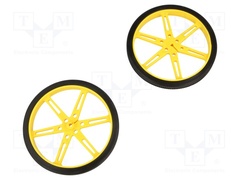 WHEEL 80×10MM PAIR YELLOW