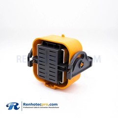 MANUAL SERVICE DISCONNECT 550A 2 PIN PLUG WATERPROOF IP67 ORANGE PLASTIC CONNECTOR