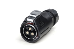 LP-28-3 pin power plastic + metal circular four-hole waterproof aviation plug connector