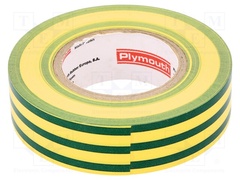 N-12 PVC TAPE 19MMX20M Y/G
