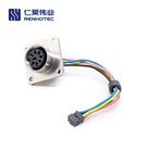 M16 AISG RET Cable Assembly, Flange Mounting Female Receptacle with JST Connector, Potted