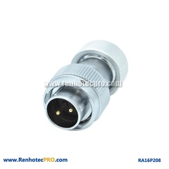 2 PIN AVIATION PLUG MALE WATERPROOF RA16 MATEL HOSE CONNECTOR