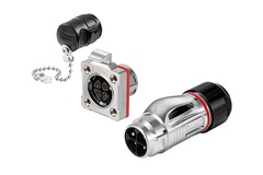 BD-20-4 pin metal power four-hole waterproof aviation plug connector