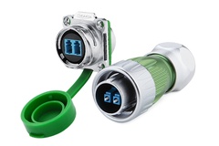 DH-24-Fiber optic circular four-hole waterproof aviation plug connector with grille