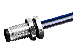 M5 Male Panel Mount, Solder Type, Front Fastened With Wires