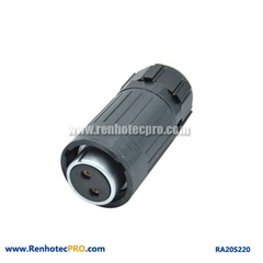 2 PIN AVIATION PLUG RA20 STRAIGHT PLASTIC PLUG FEMALE CONNECTOR