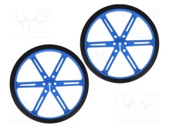 POLOLU WHEEL 90X10MM PAIR – BLUE