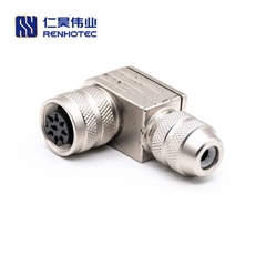 M16 Female Plug Right Angle Metal Shell Field Wireable Connetor