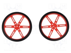 WHEEL 80×10MM PAIR RED