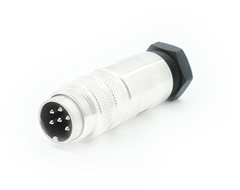 Easy to assemble M16 6 pin male field-wireable connector