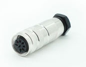 M16 6PIN female industrial filed-wireable connector