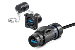 BD-24-USB plastic round four-hole waterproof aviation plug connector