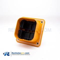 MSD MANUAL SERVICE DISCONNECT 2 PIN 630A ORANGE PLASTIC REAR MOUNT SOCKET 630A WATERPROOF IP67