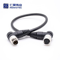 AISG RET Cable Assembly with Right Angle Male/Female AISG Connectors