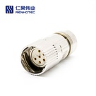 M23 Female Plug Straight Metal Shell Field Wireable Connetor