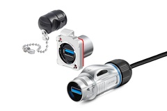 BD-24-USB metal circular four-hole waterproof aviation plug data connector