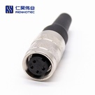 M16 Female Metal Shell Non-shield Molded Cable Connector
