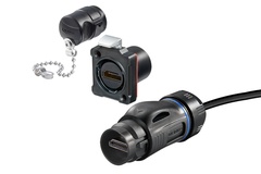 BD-24-HDMI plastic round four-hole waterproof aviation plug connector