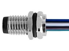 M8 Male Panel Mount, Solder Type, Front Fastened With Wires