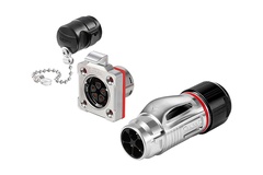 BD-20-5 pin metal power four-hole waterproof aviation plug connector