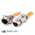 CONNECTOR FOR HIGH VOLTAGE STRAIGHT 2PIN PLASTIC PLUG 3.6MM A KEY HIGH VOLTAGE INTERLOCK CONNECTOR
