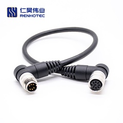 AISG RET Cable Assembly with Right Angle Male/Female AISG Connectors