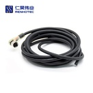 M8 Female Right Angle Overmolded Cable with LED