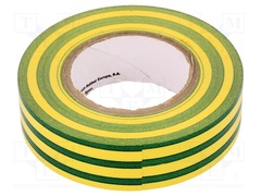 N-10 PVC TAPE 19MMX20M Y/G