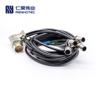 M23 Male Right Angle Socket Flange Mount to M12 Wire Harness