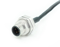 M8 3PIN male Front mounting penal side connector