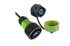 YM-24-Fiber optic plastic round four-hole waterproof signal aviation plug connector