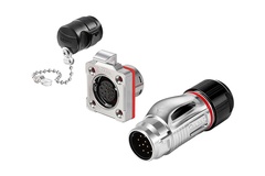 BD-20-12 pin metal power four-hole waterproof aviation plug connector