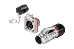 BD-20-3 pin metal power four-hole waterproof aviation plug connector