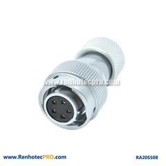 5 PIN AVIATION PLUG FEMALE RA20 METAL HOSE CIRCULAR WATERPROOF CONNECTOR