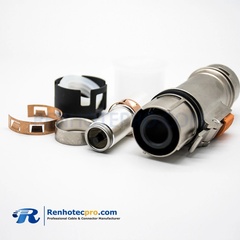 CONNECTOR WITH HVIL 1 PIN 400A METAL SOCKET STRAIGHT THROUGH HOLE A KEY HIGH VOLTAGE INTERLOCK CONNECTOR