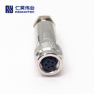 M9 Female Plug Straight Metal Shell Field Wireable Connetor