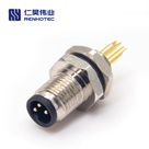 M5 Male Straight Solder Cable Back Mount Connector