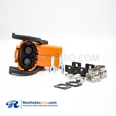 HIGH VOLTAGE SAFETY LOCK CONNECTOR 2 PIN RIGHT ANGLE PLUG 200A 8MM A KEY CONNECTOR